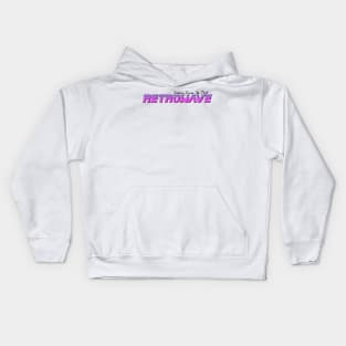 RETROWAVE / FUTURE PAST (on white) Kids Hoodie